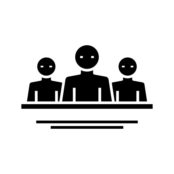 主要人物黑色图标、概念插图、矢量平面符号、字形符号素材图片