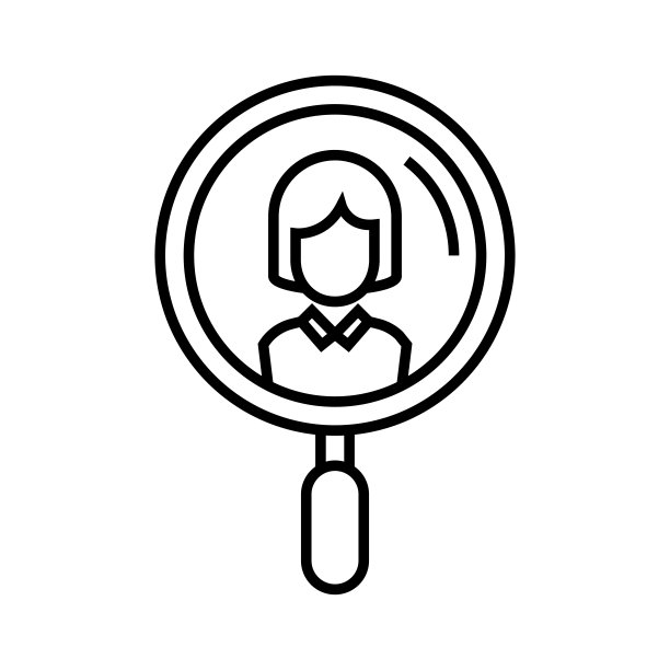 职工线图标、概念符号、轮廓矢量插图、线形符号图片下载