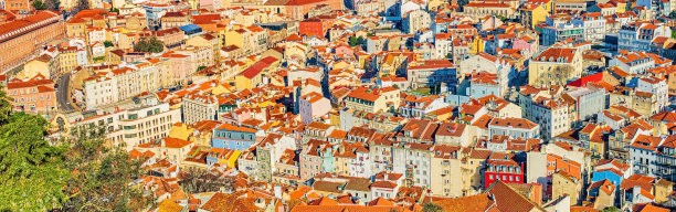 里斯本彩色俯视图图片下载