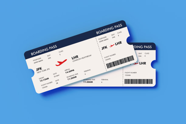 皇家蓝色机票配蓝色背景图片下载