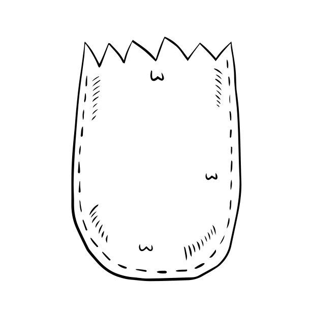 包模板手绘涂鸦矢量插图图片下载