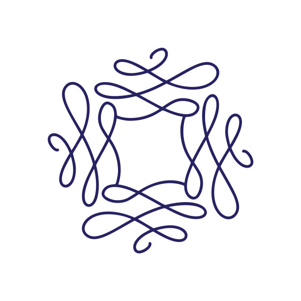 蓬勃单线矢量帧插图。手绘书法艺术装饰风格复古装饰标志，邀请，婚礼，礼物，照片，字母。简单漂亮的卡片图片下载