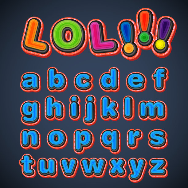 漫画字体，向量图片下载