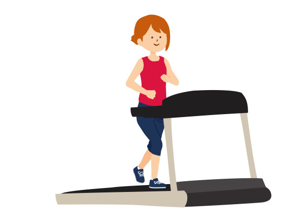 矢量插图的跑步女人图片下载