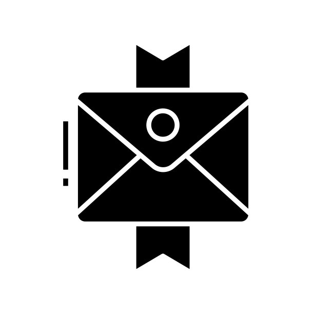 贺信黑色图标，概念插图，矢量平面符号，象形符号图片下载