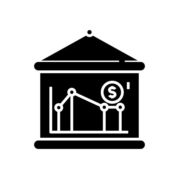 公司图表黑色图标概念插画矢量扁平符号图片下载