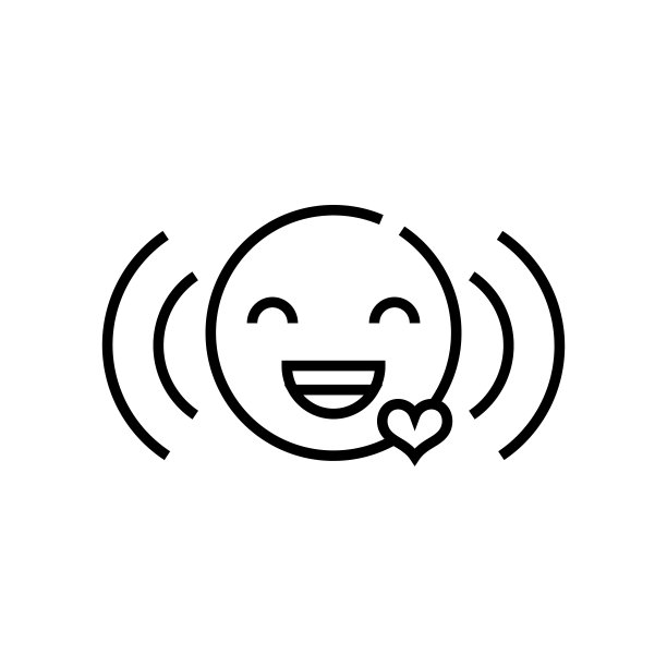 欢笑线条图标图片下载