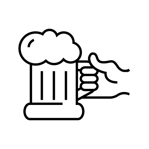 啤酒杯线图标，概念标志，轮廓矢量插图，线性符号图片下载