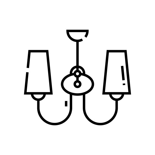 房间照明线图标，概念标志，轮廓矢量插图，线性符号图片下载