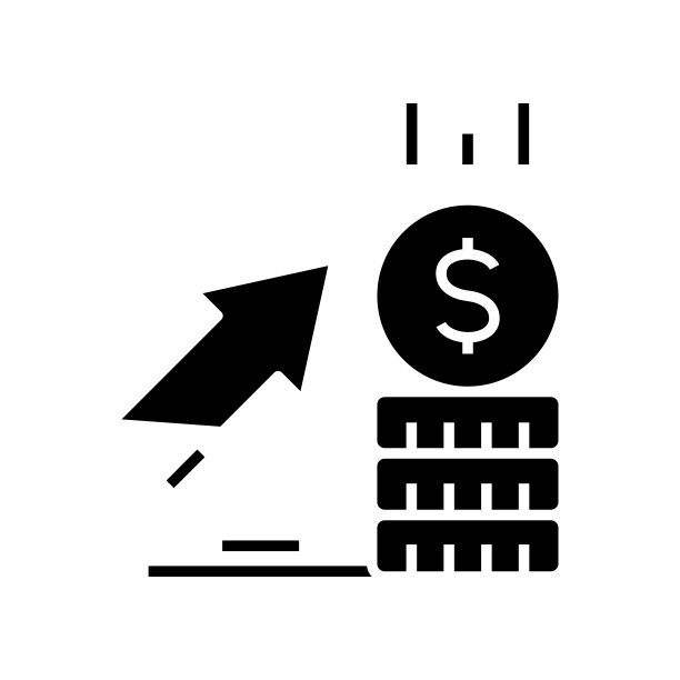 财务管理黑色图标、概念插图、矢量平面符号、象形符号图片下载