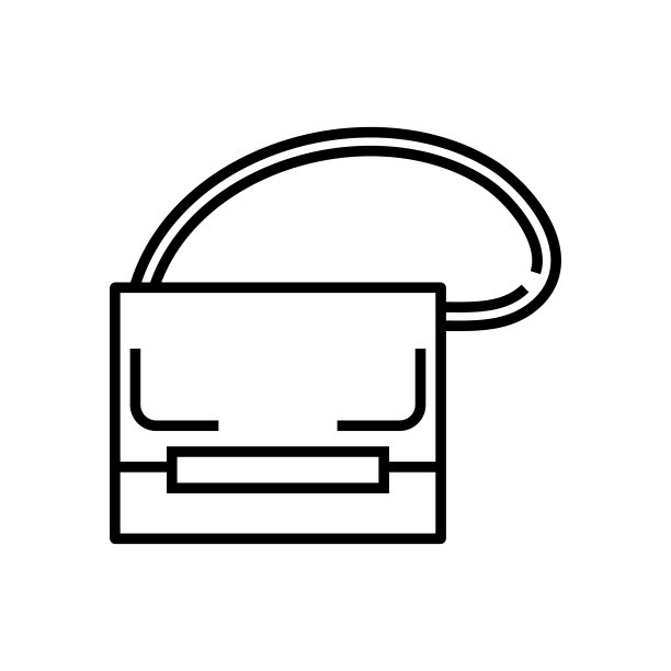 小袋线图标，概念标志，轮廓矢量插图，线性符号图片下载