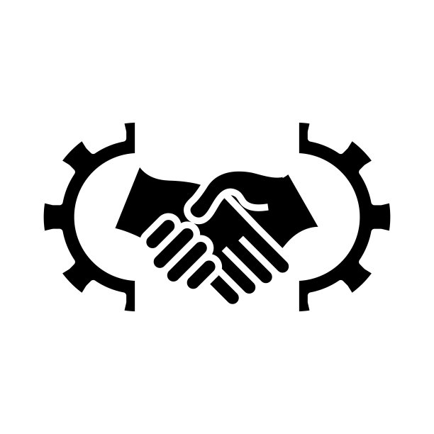 协作黑色图标，概念插图，矢量平面符号，象形符号图片下载