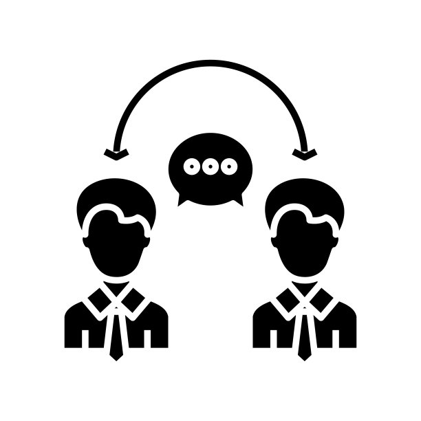 沟通技巧黑色图标，概念插图，矢量平面符号，象形符号图片下载