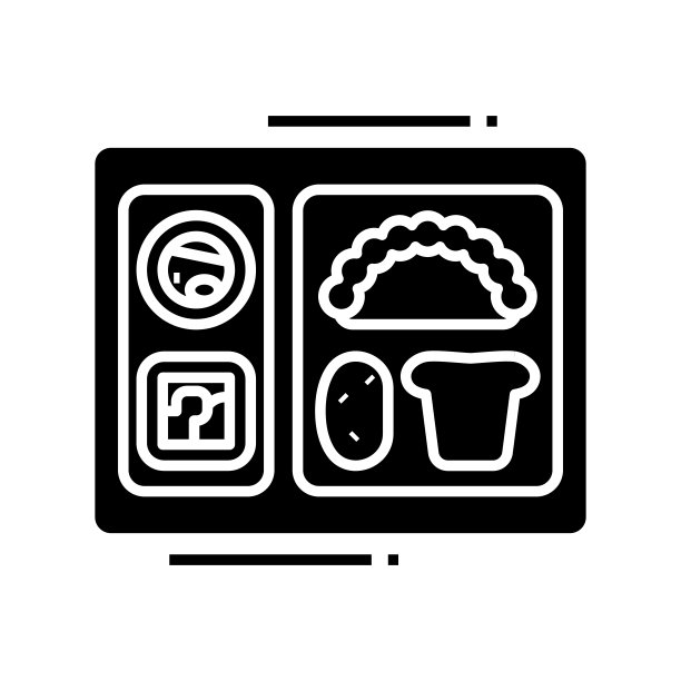 晚餐黑色图标，概念插图，矢量平面符号，象形符号图片下载