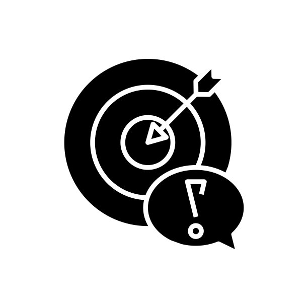 击中目标黑色图标，概念插图，矢量平面符号，象形符号图片下载
