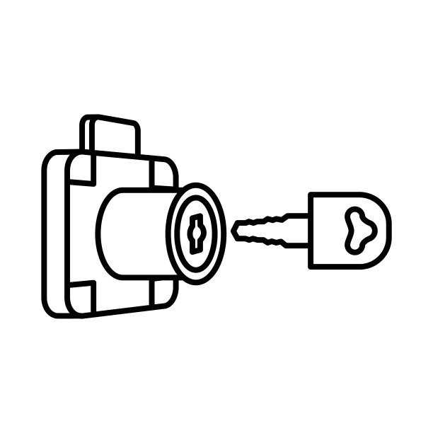 抽屉锁和钥匙图标图片下载