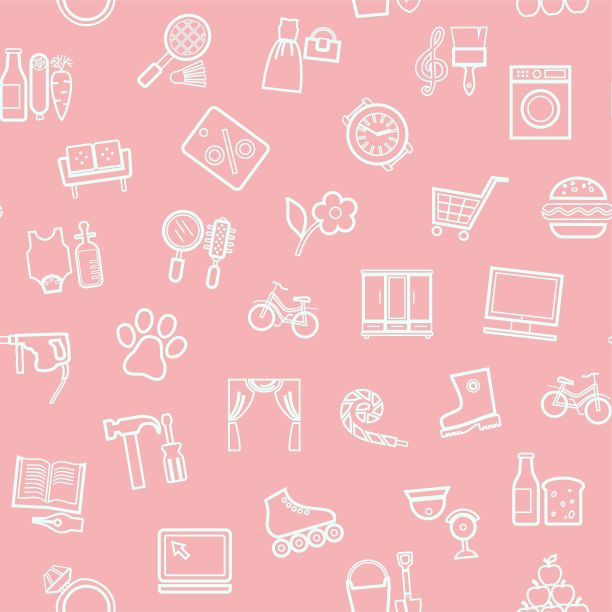 店铺，图案无缝，色彩，线性，粉色，矢量。图片下载