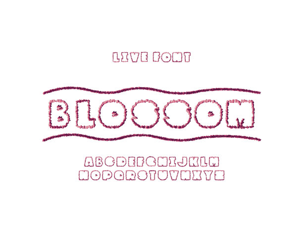 花字体。向量字母表图片下载