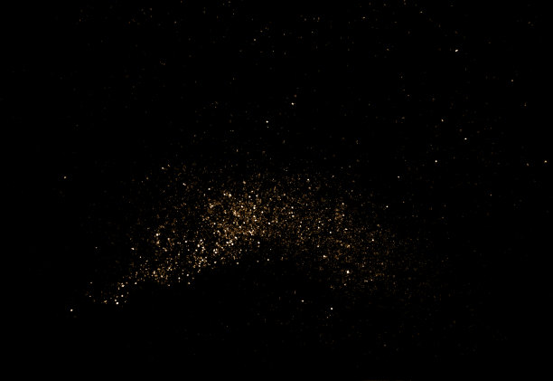 金色在夜晚闪闪发光图片下载