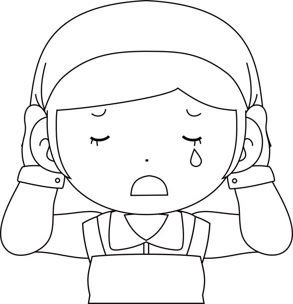 可爱的女店员上半身轮廓图片下载