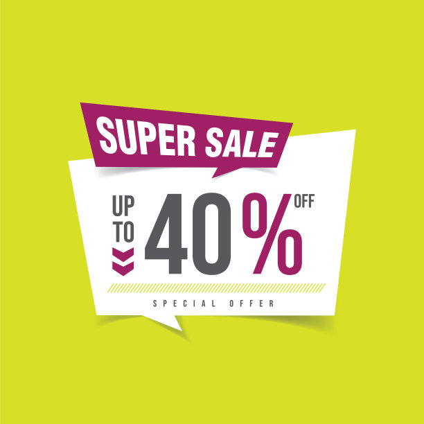 特价和特价。%。矢量插图。新潮的几何图形壁纸在现代材料设计风格。彩色横幅图例图片下载