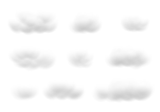 真实的白云矢量孤立在白色背景，蓬松的立方体像白色棉花棉ep22图片下载