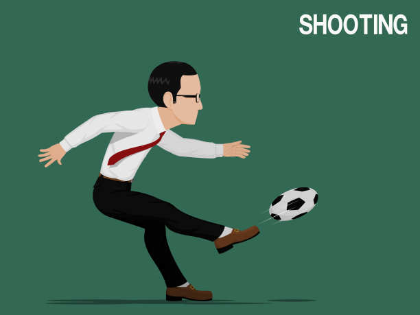 一个商人正在踢足球图片下载