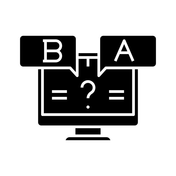 在线翻译黑色图标、概念插图、矢量平面符号、象形符号图片下载