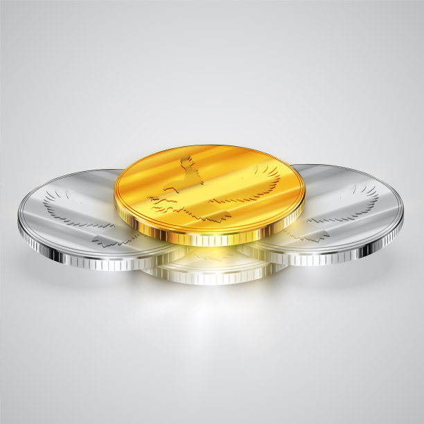现实的硬币，矢量插图图片下载