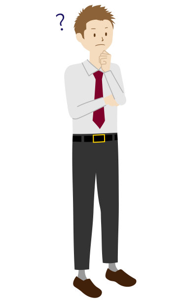 商人站立(思考)的插图图片下载