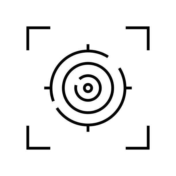 目标线性图标，概念标识，轮廓矢量插画，线性符号图片下载