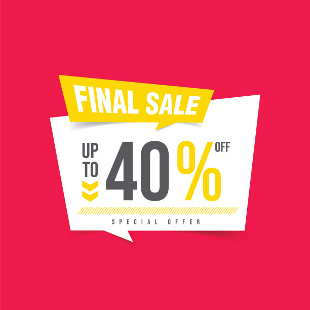 特价和特价。%。矢量插图。新潮的几何图形壁纸在现代材料设计风格。彩色横幅图例图片下载