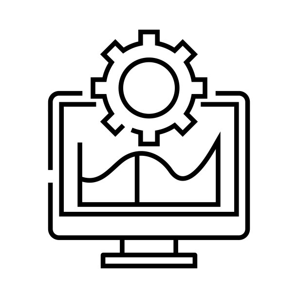 技术图形线图标，概念符号，轮廓矢量插图，线性符号图片下载