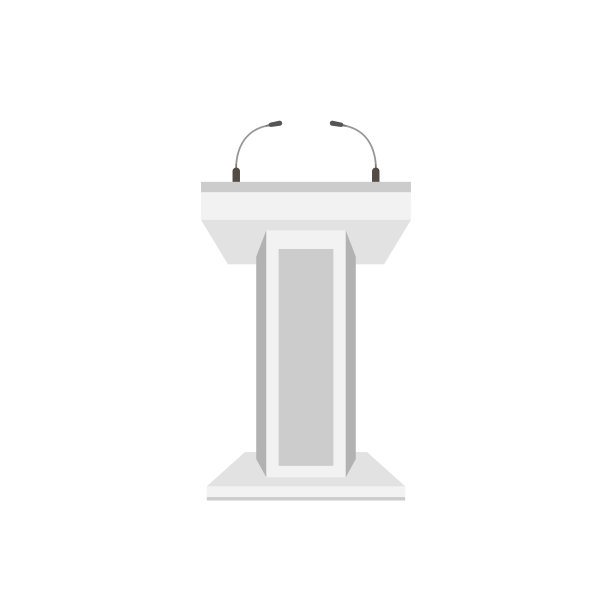 木制论坛孤立的白色背景。矢量插图。图片下载