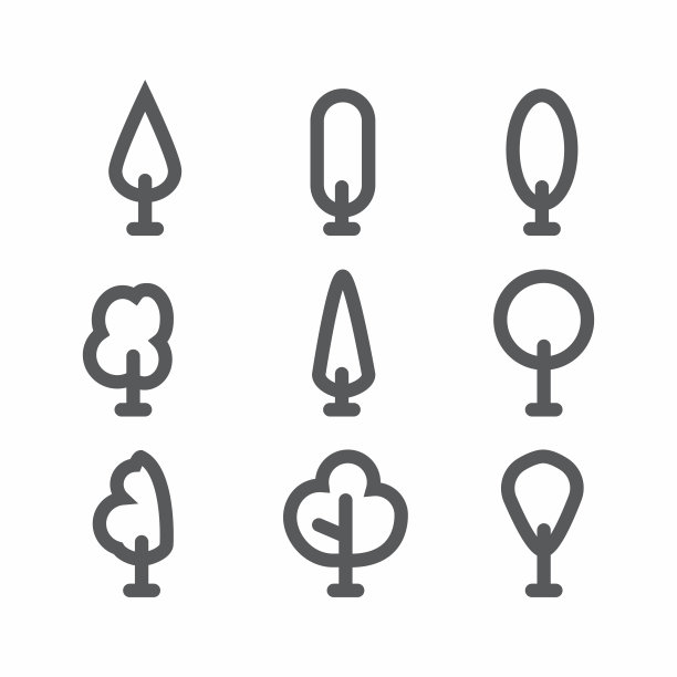 树图标插图集图片下载