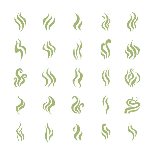 芳香蒸发图标集。气味图片下载