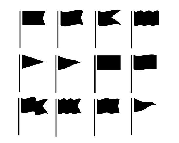 各种飘扬的旗帜插图集图片下载