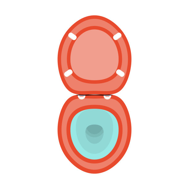 矢量红色厕所插图孤立图片下载