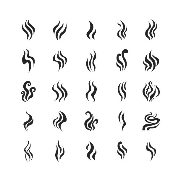 芳香蒸发图标集。图片下载