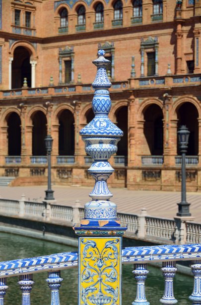 西班牙广场的陶瓷细节图片下载