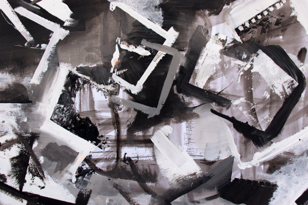 用丙烯颜料在画布上进行抽象研究图片下载