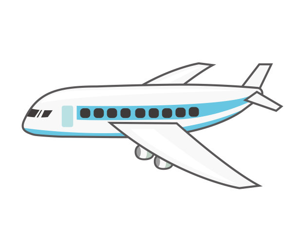 矢量插图的飞机飞行在天空中图片下载