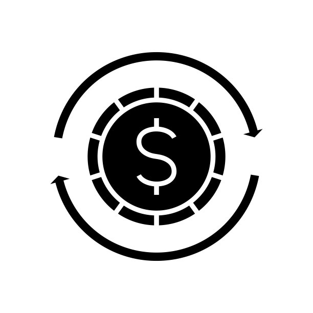 货币数据黑色图标、概念插图、矢量平面符号、字形符号图片下载