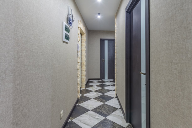 住宅楼公寓大门入口处有门铃图片下载