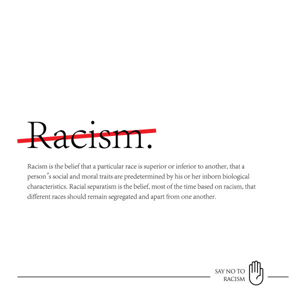 消除种族歧视股票插图，对种族主义说不图片下载