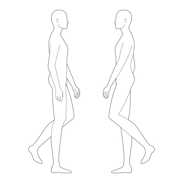 步行男人的时尚模板图片下载