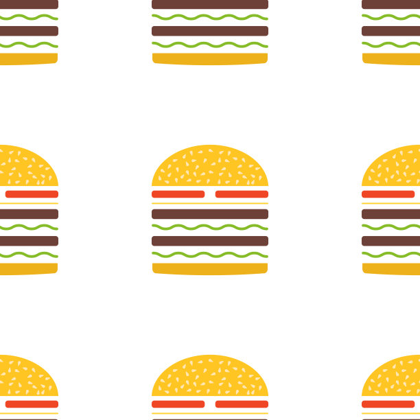 快餐无缝汉堡模式。食品的背景图片下载