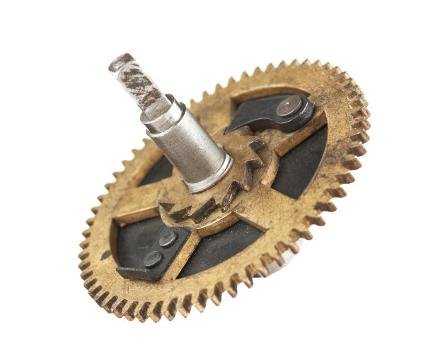 小时齿轮隔离在白色背景图片下载