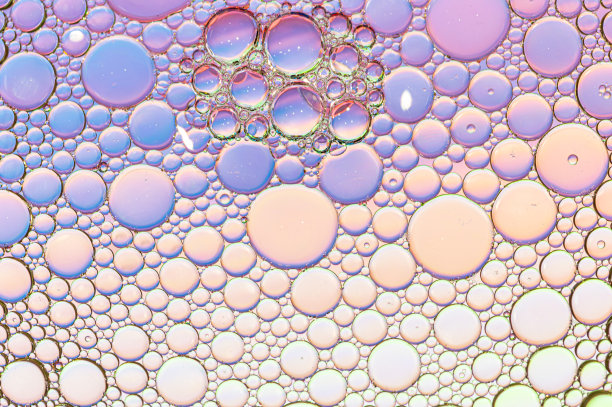 Mulit彩色液体油气泡图片下载