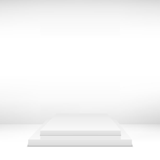 空白模板的白色讲台，场景。矢量图图片下载